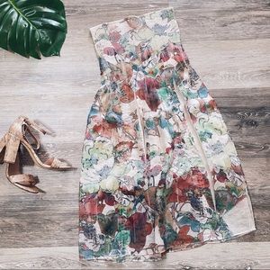 ANTHRO| Lapis Convertible Floral Maxi Dress Skirt